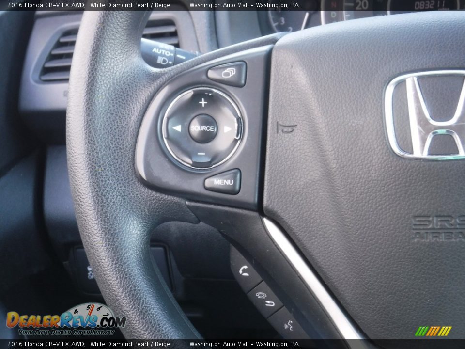 2016 Honda CR-V EX AWD White Diamond Pearl / Beige Photo #21