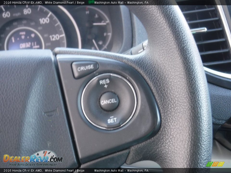 2016 Honda CR-V EX AWD White Diamond Pearl / Beige Photo #22