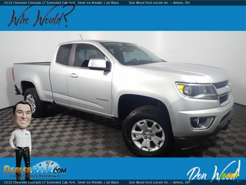 2019 Chevrolet Colorado LT Extended Cab 4x4 Silver Ice Metallic / Jet Black Photo #1