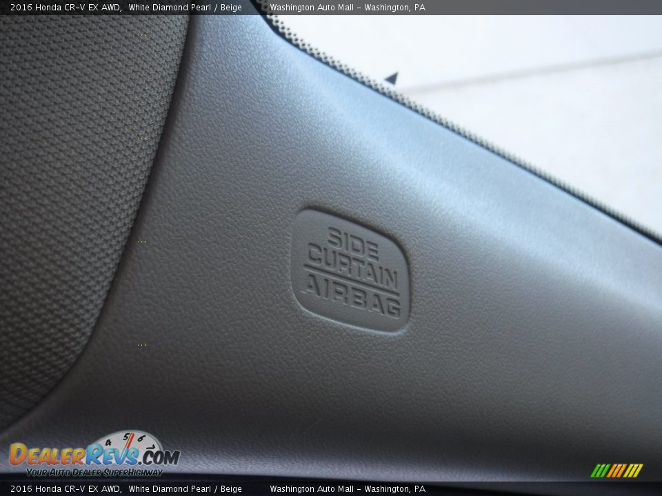 2016 Honda CR-V EX AWD White Diamond Pearl / Beige Photo #23