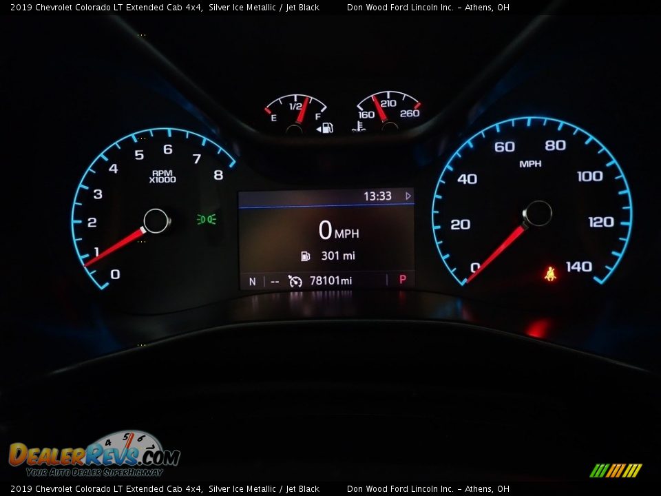 2019 Chevrolet Colorado LT Extended Cab 4x4 Silver Ice Metallic / Jet Black Photo #25