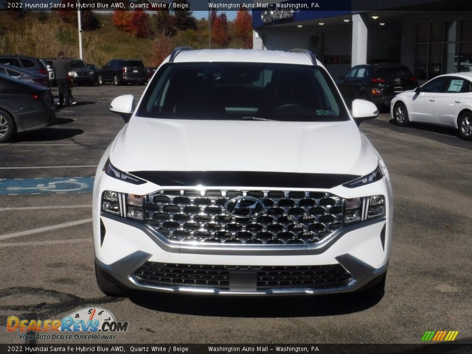 2022 Hyundai Santa Fe Hybrid Blue AWD Quartz White / Beige Photo #5