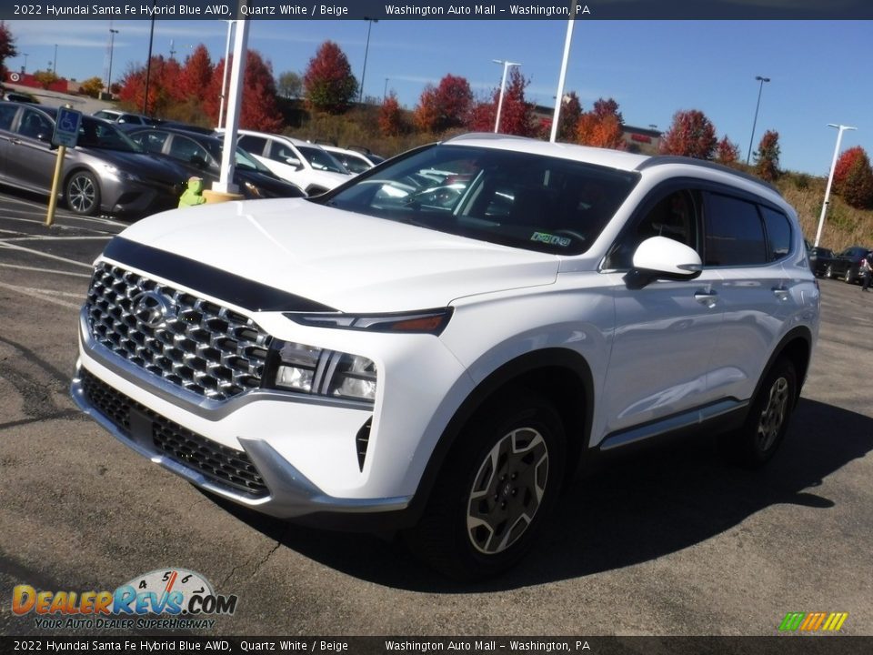 2022 Hyundai Santa Fe Hybrid Blue AWD Quartz White / Beige Photo #6