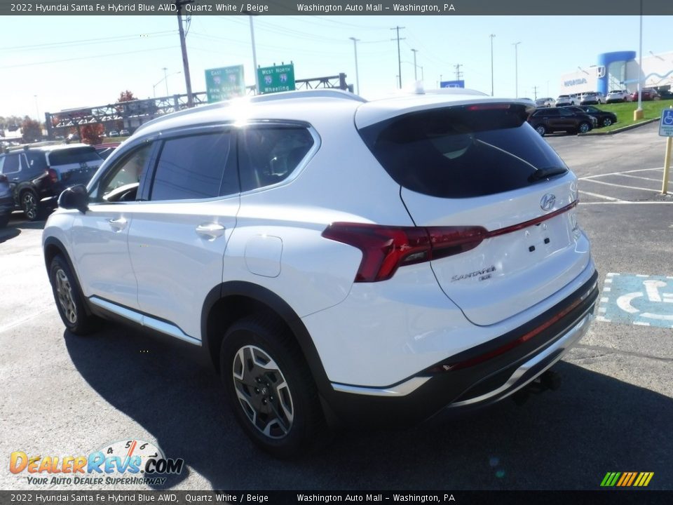 2022 Hyundai Santa Fe Hybrid Blue AWD Quartz White / Beige Photo #8