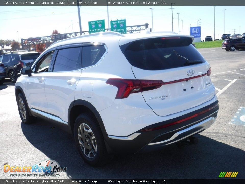 2022 Hyundai Santa Fe Hybrid Blue AWD Quartz White / Beige Photo #9