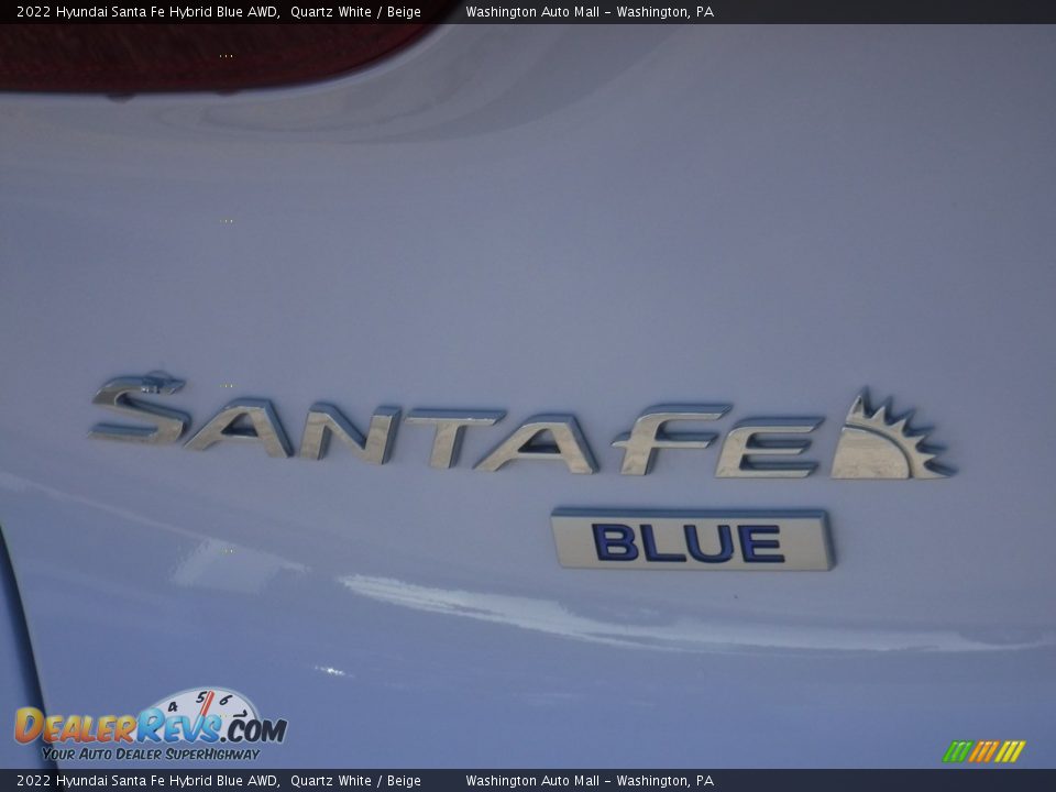 2022 Hyundai Santa Fe Hybrid Blue AWD Quartz White / Beige Photo #10