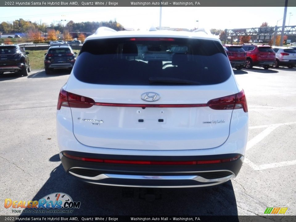 2022 Hyundai Santa Fe Hybrid Blue AWD Quartz White / Beige Photo #11