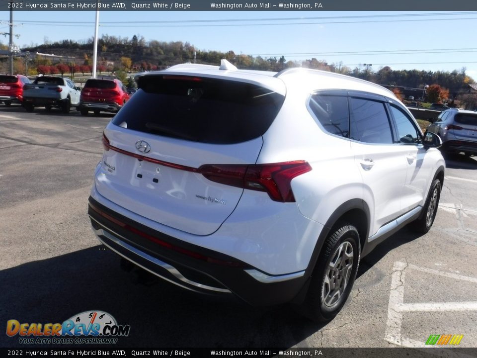 2022 Hyundai Santa Fe Hybrid Blue AWD Quartz White / Beige Photo #12