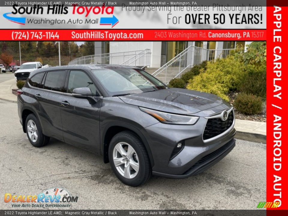 2022 Toyota Highlander LE AWD Magnetic Gray Metallic / Black Photo #1