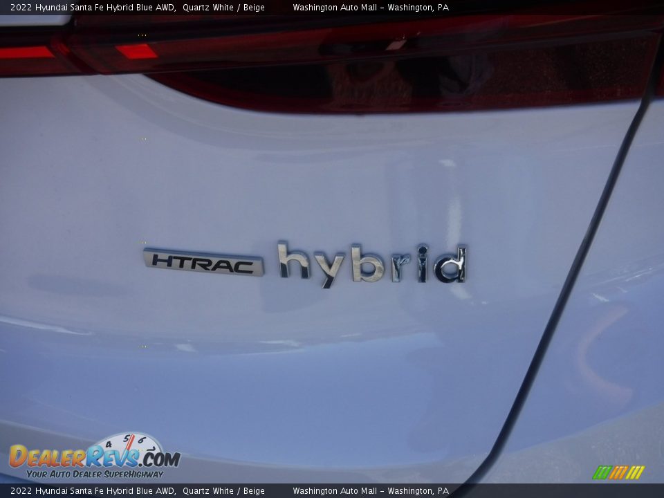 2022 Hyundai Santa Fe Hybrid Blue AWD Quartz White / Beige Photo #13