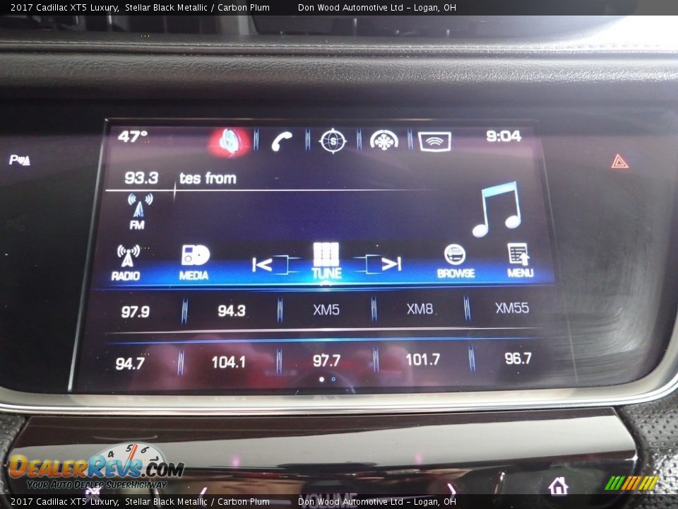 2017 Cadillac XT5 Luxury Stellar Black Metallic / Carbon Plum Photo #2