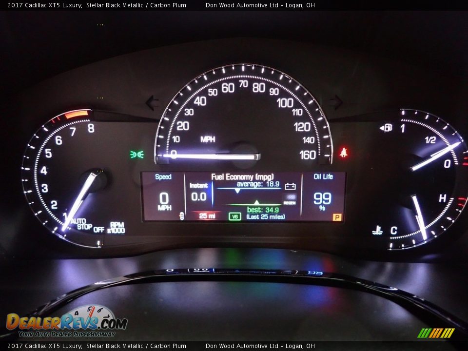 2017 Cadillac XT5 Luxury Stellar Black Metallic / Carbon Plum Photo #21