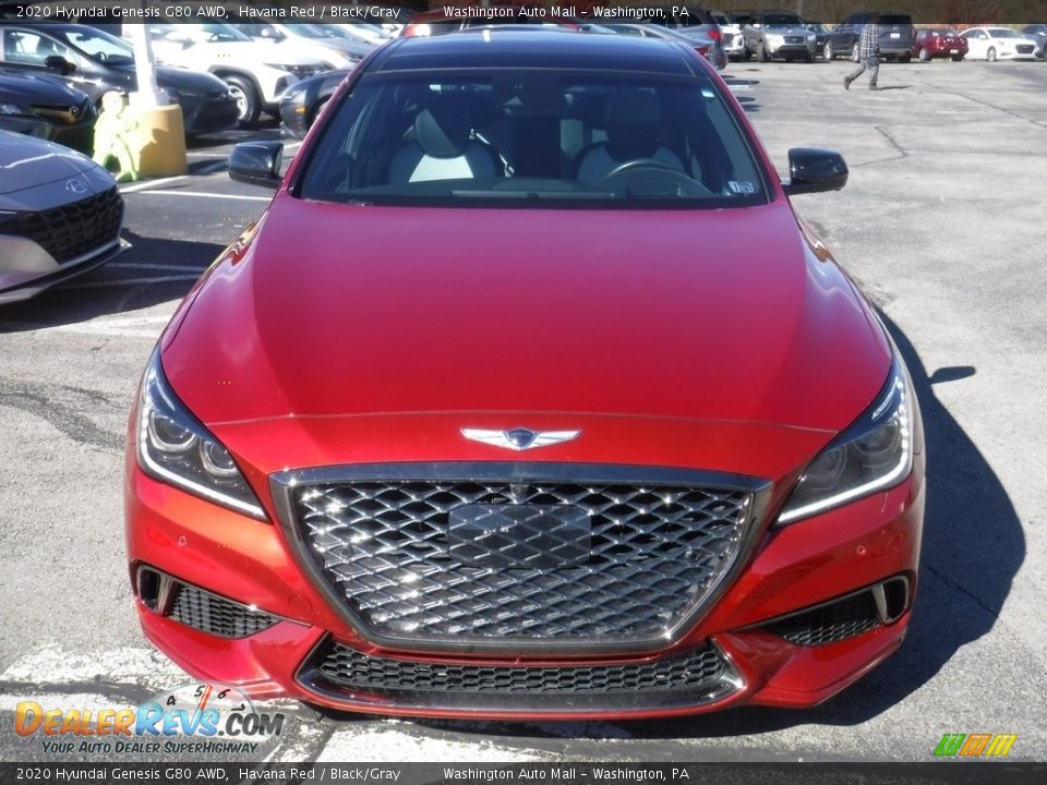 2020 Hyundai Genesis G80 AWD Havana Red / Black/Gray Photo #5