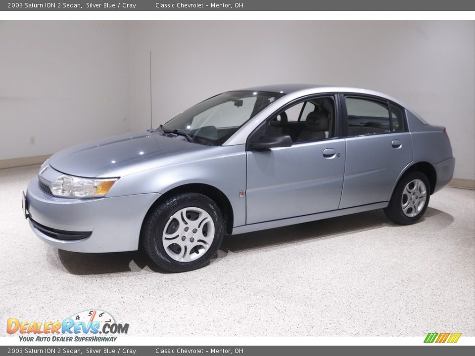 2003 Saturn ION 2 Sedan Silver Blue / Gray Photo #3