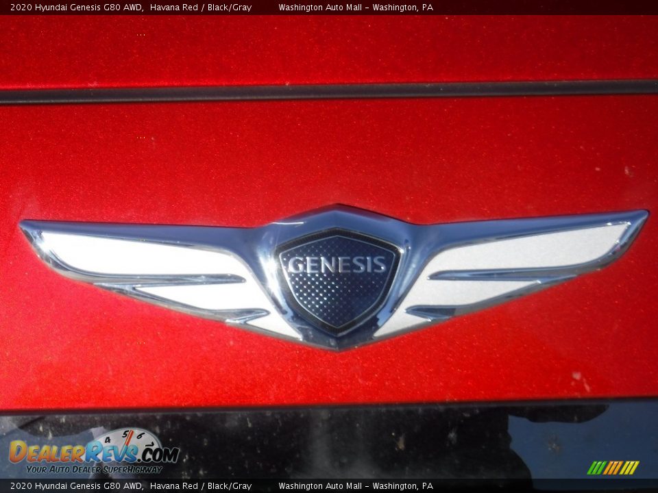 2020 Hyundai Genesis G80 AWD Havana Red / Black/Gray Photo #6