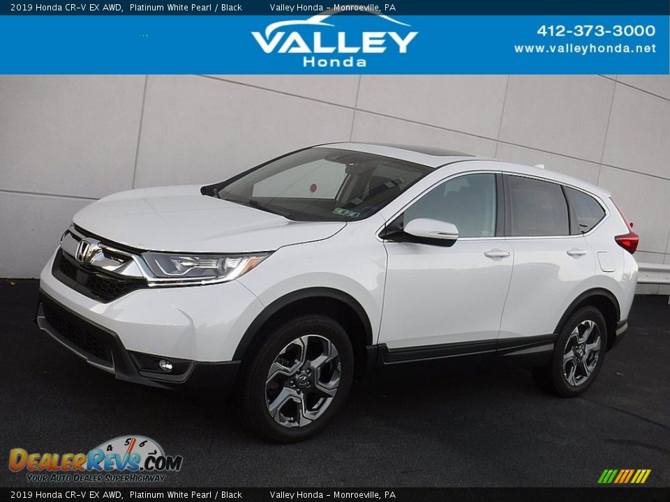 2019 Honda CR-V EX AWD Platinum White Pearl / Black Photo #1