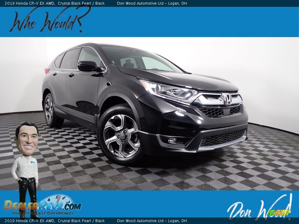 2019 Honda CR-V EX AWD Crystal Black Pearl / Black Photo #1