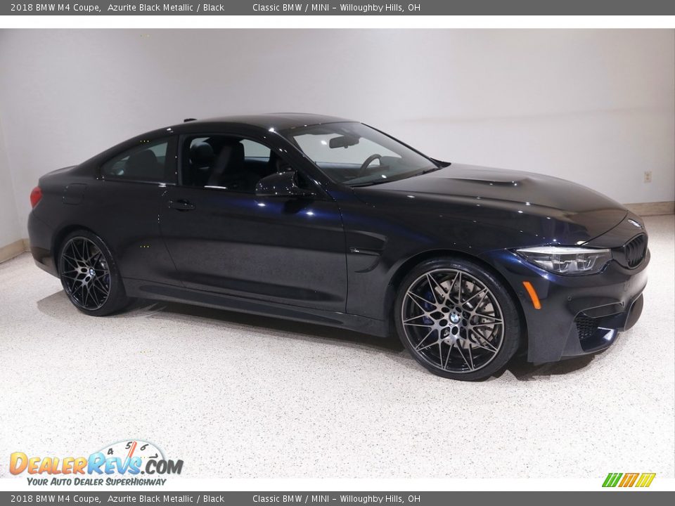 2018 BMW M4 Coupe Azurite Black Metallic / Black Photo #1