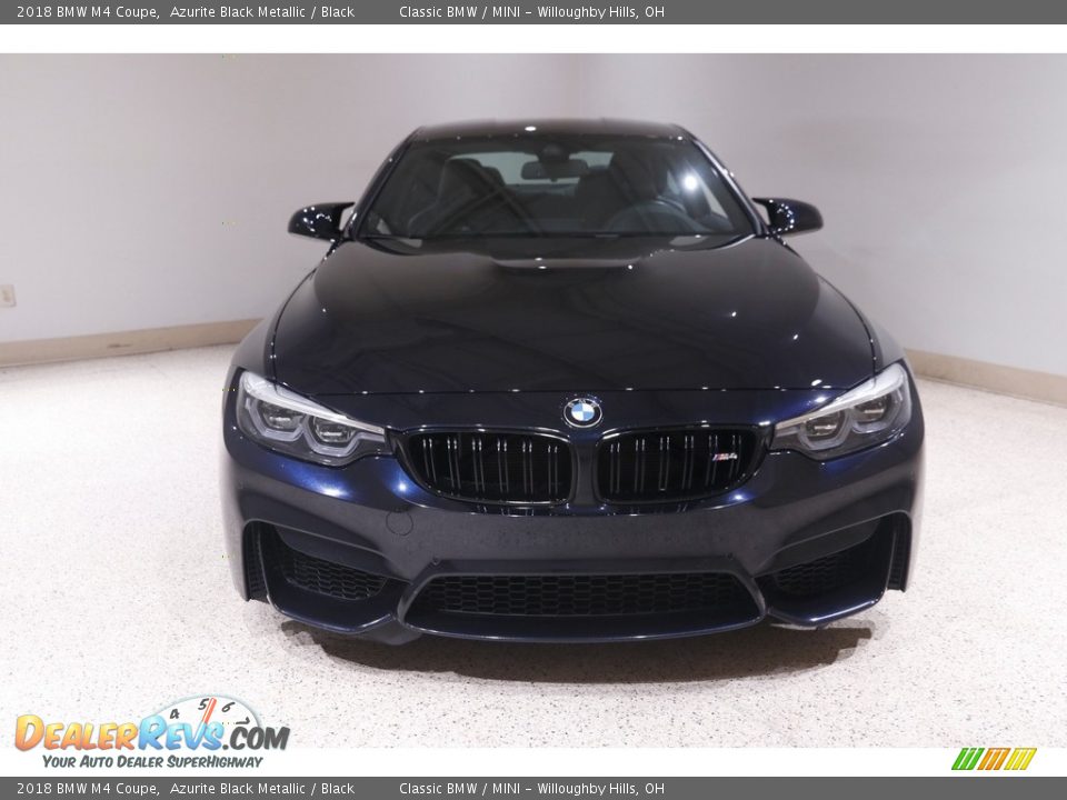 2018 BMW M4 Coupe Azurite Black Metallic / Black Photo #2