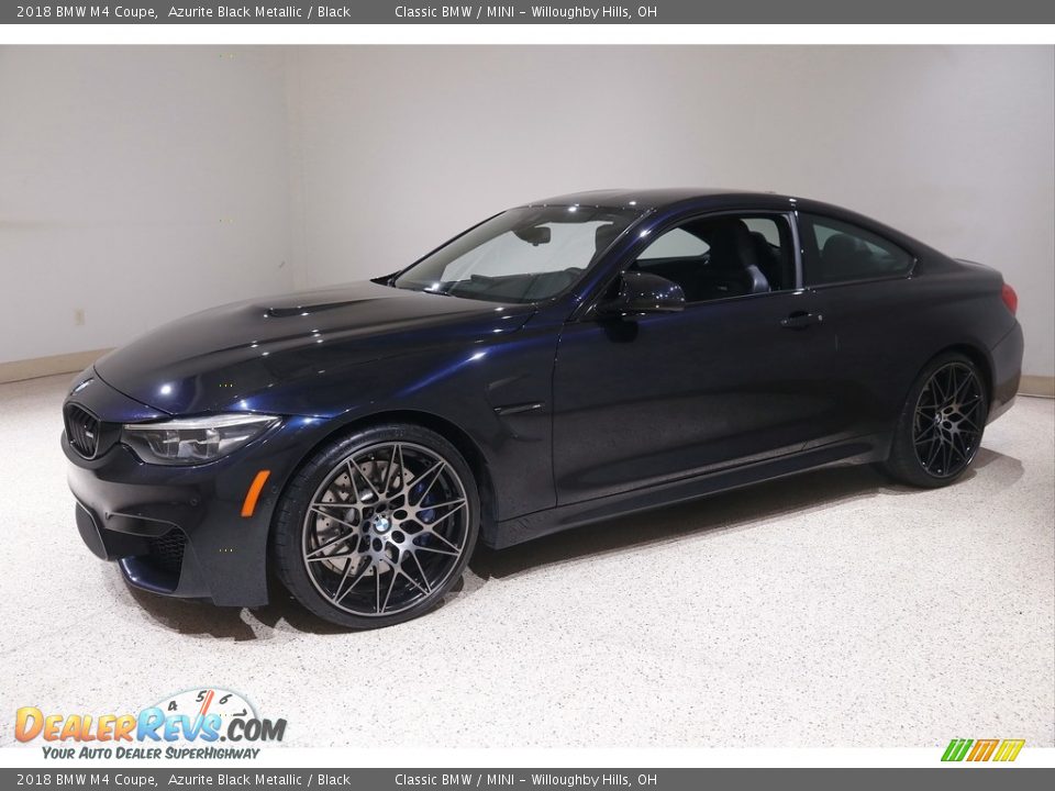 2018 BMW M4 Coupe Azurite Black Metallic / Black Photo #3