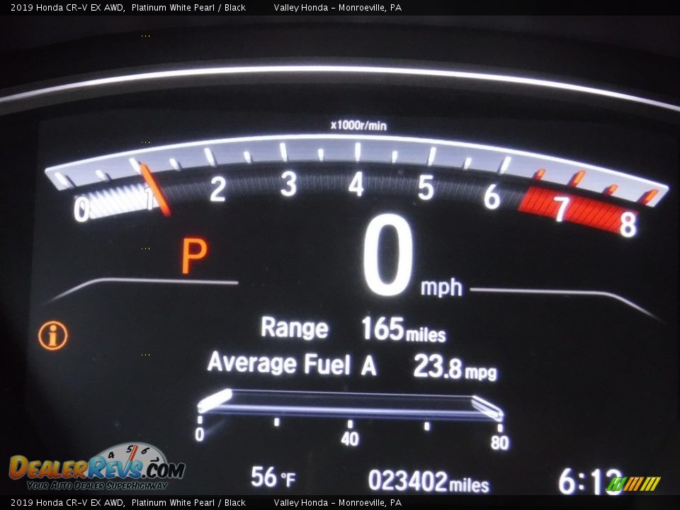 2019 Honda CR-V EX AWD Platinum White Pearl / Black Photo #36
