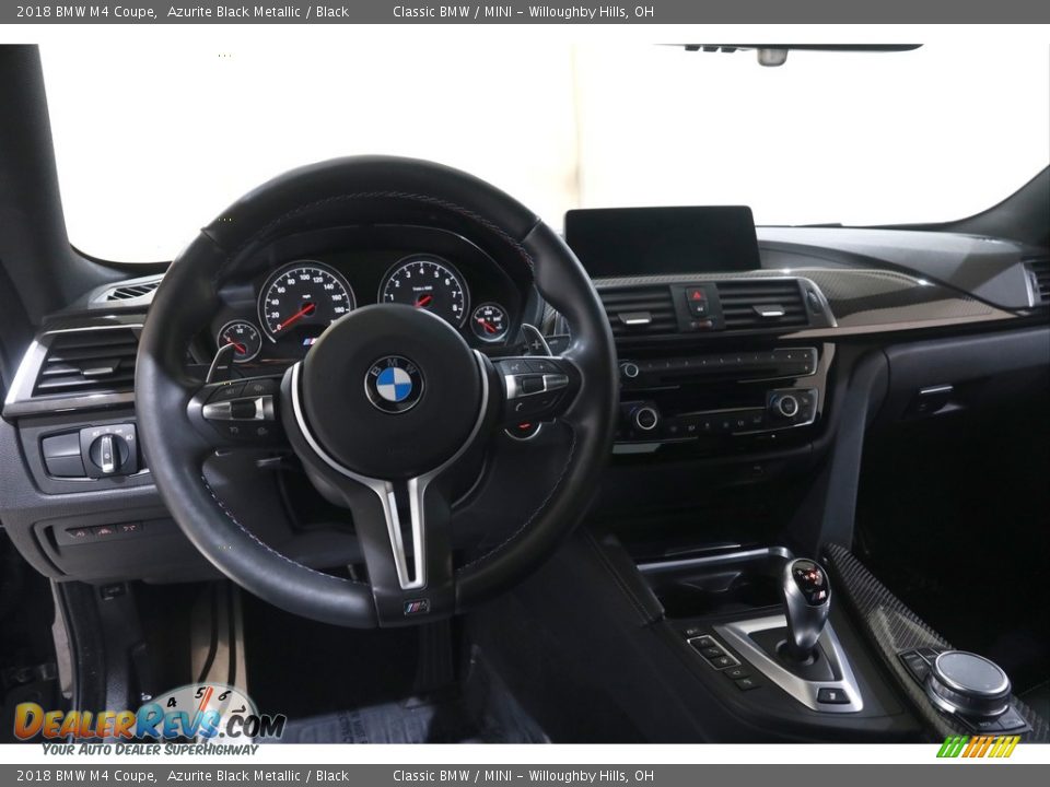 2018 BMW M4 Coupe Azurite Black Metallic / Black Photo #7