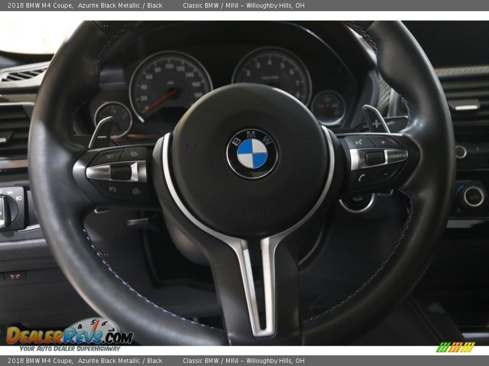 2018 BMW M4 Coupe Azurite Black Metallic / Black Photo #8