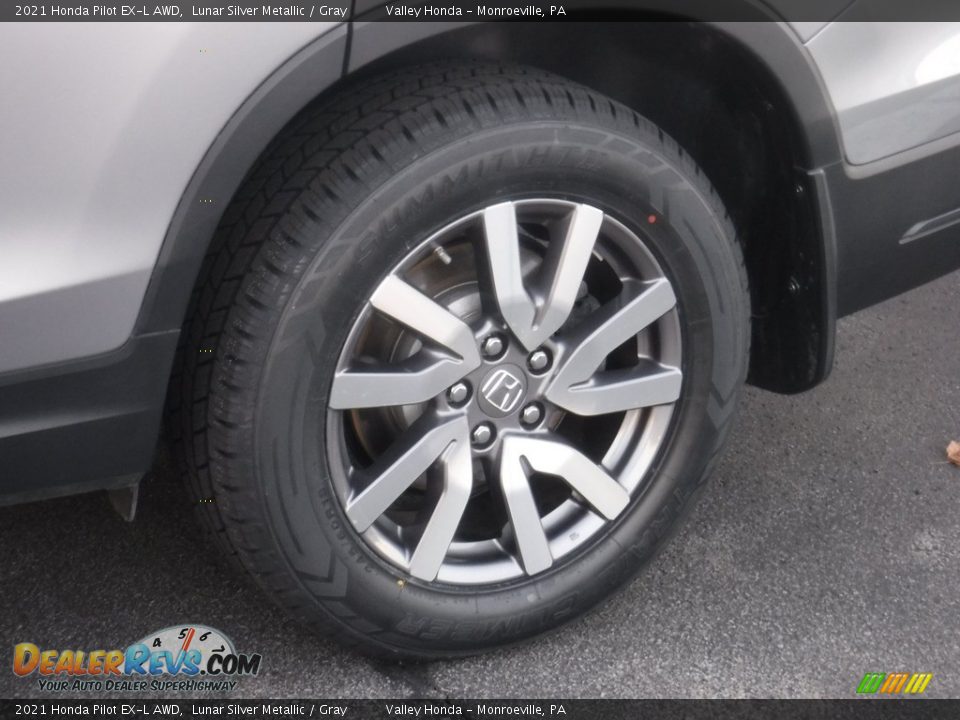 2021 Honda Pilot EX-L AWD Lunar Silver Metallic / Gray Photo #4