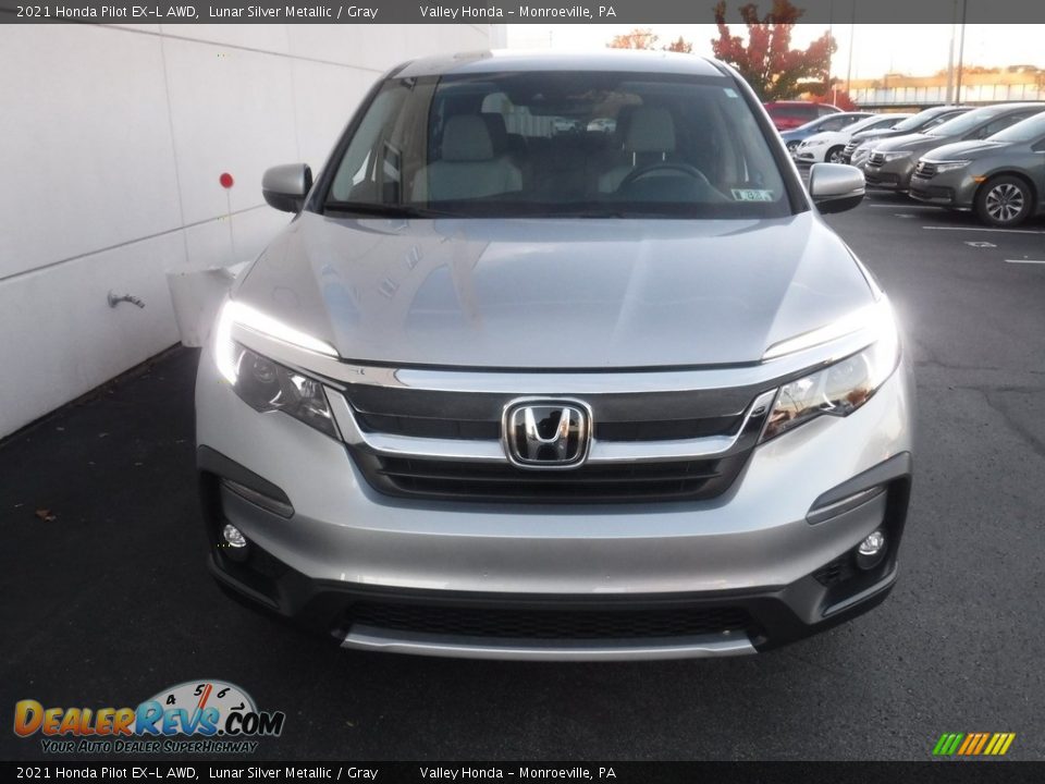 2021 Honda Pilot EX-L AWD Lunar Silver Metallic / Gray Photo #5