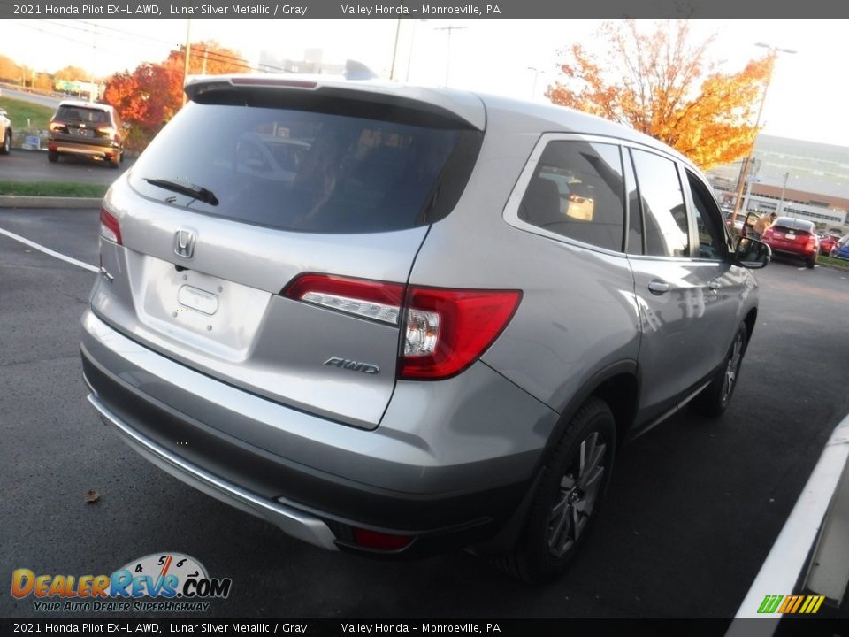 2021 Honda Pilot EX-L AWD Lunar Silver Metallic / Gray Photo #7
