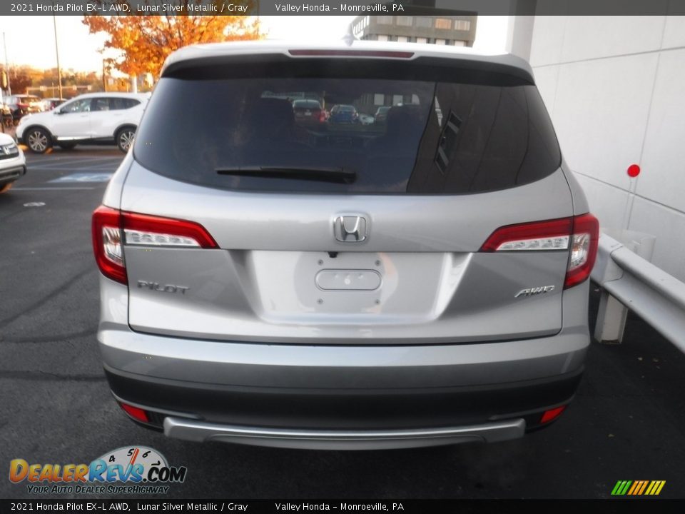2021 Honda Pilot EX-L AWD Lunar Silver Metallic / Gray Photo #8