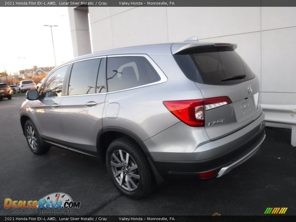 2021 Honda Pilot EX-L AWD Lunar Silver Metallic / Gray Photo #10