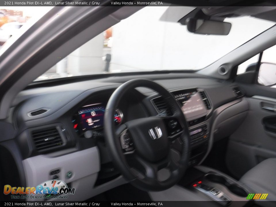 2021 Honda Pilot EX-L AWD Lunar Silver Metallic / Gray Photo #12