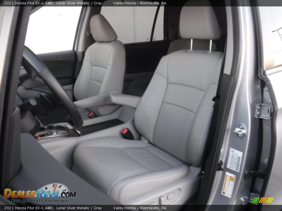 2021 Honda Pilot EX-L AWD Lunar Silver Metallic / Gray Photo #14
