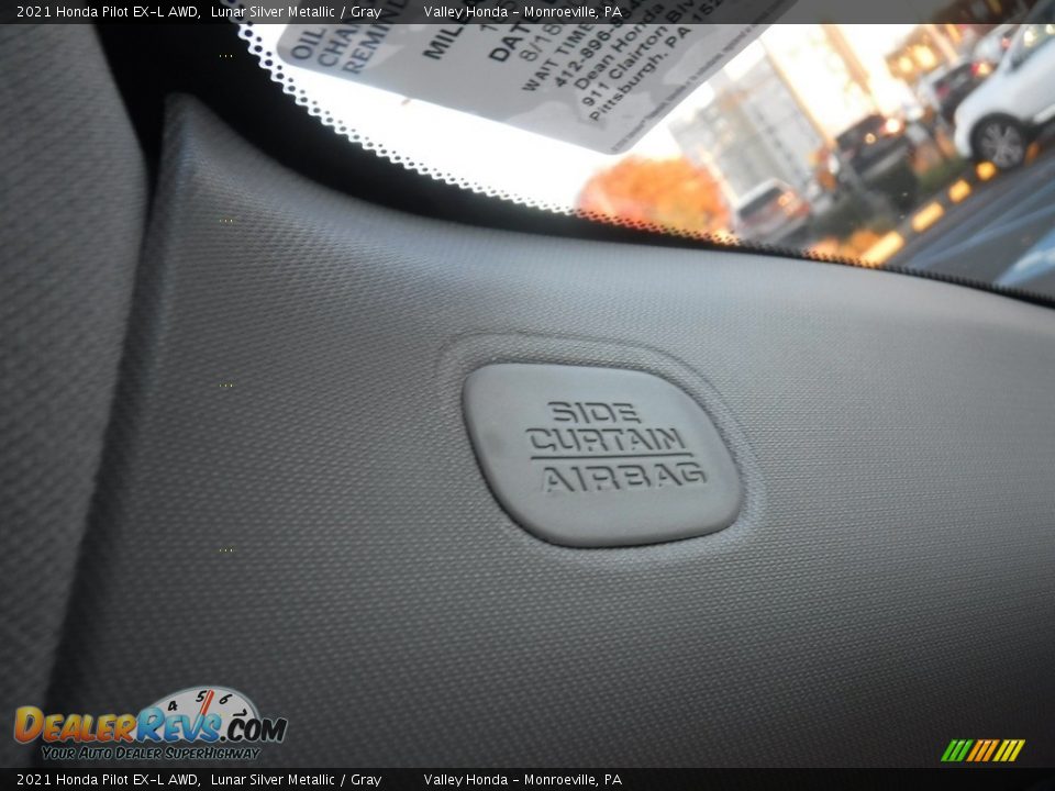 2021 Honda Pilot EX-L AWD Lunar Silver Metallic / Gray Photo #17
