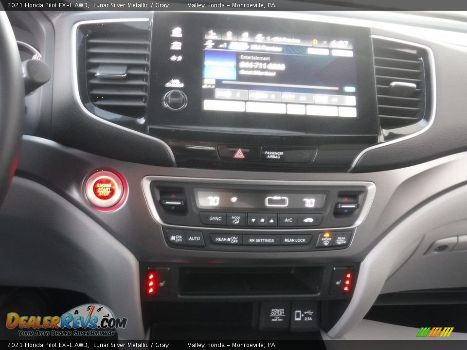 2021 Honda Pilot EX-L AWD Lunar Silver Metallic / Gray Photo #18
