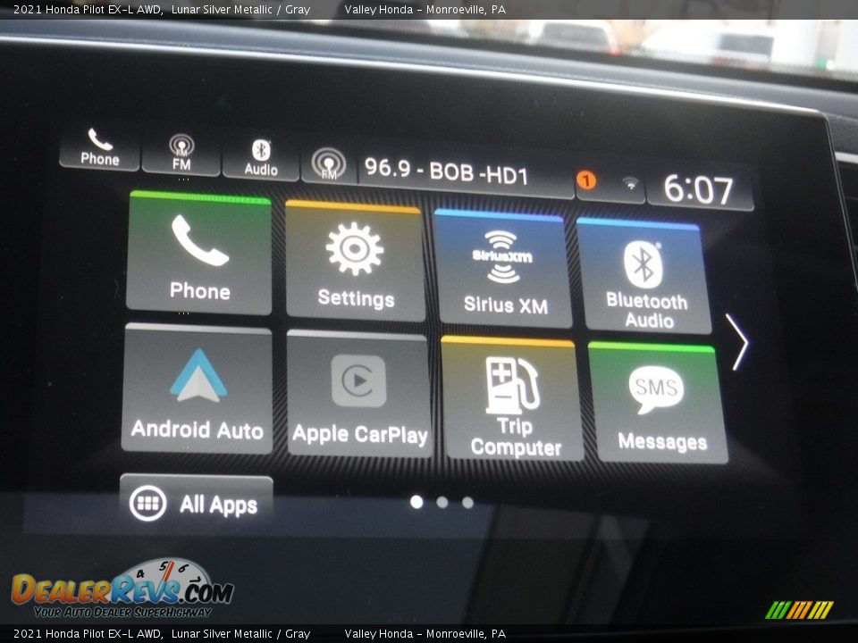 2021 Honda Pilot EX-L AWD Lunar Silver Metallic / Gray Photo #19