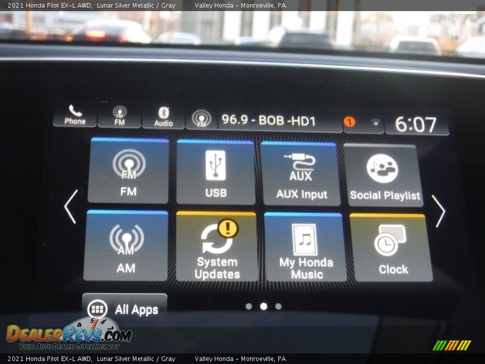 2021 Honda Pilot EX-L AWD Lunar Silver Metallic / Gray Photo #20