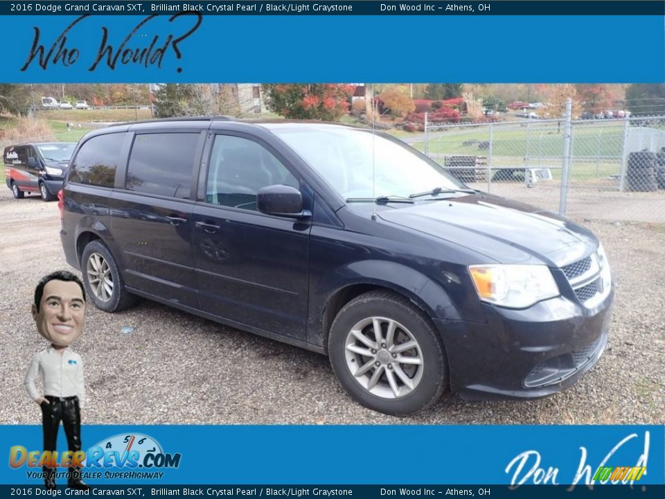 2016 Dodge Grand Caravan SXT Brilliant Black Crystal Pearl / Black/Light Graystone Photo #1