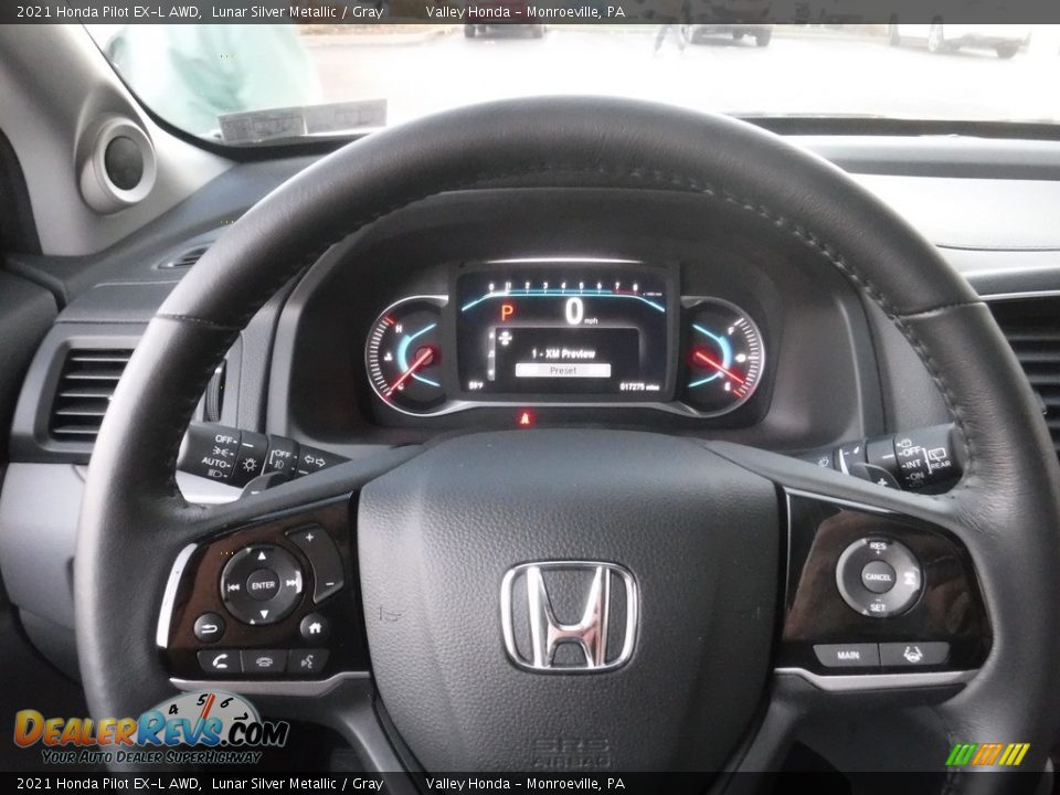 2021 Honda Pilot EX-L AWD Lunar Silver Metallic / Gray Photo #24