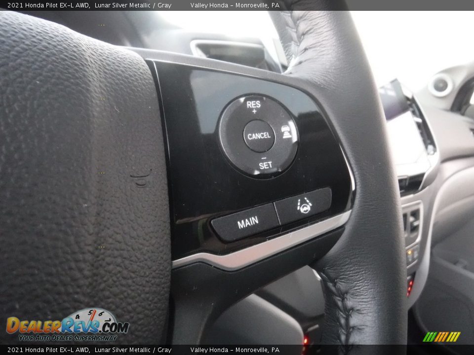 2021 Honda Pilot EX-L AWD Lunar Silver Metallic / Gray Photo #26