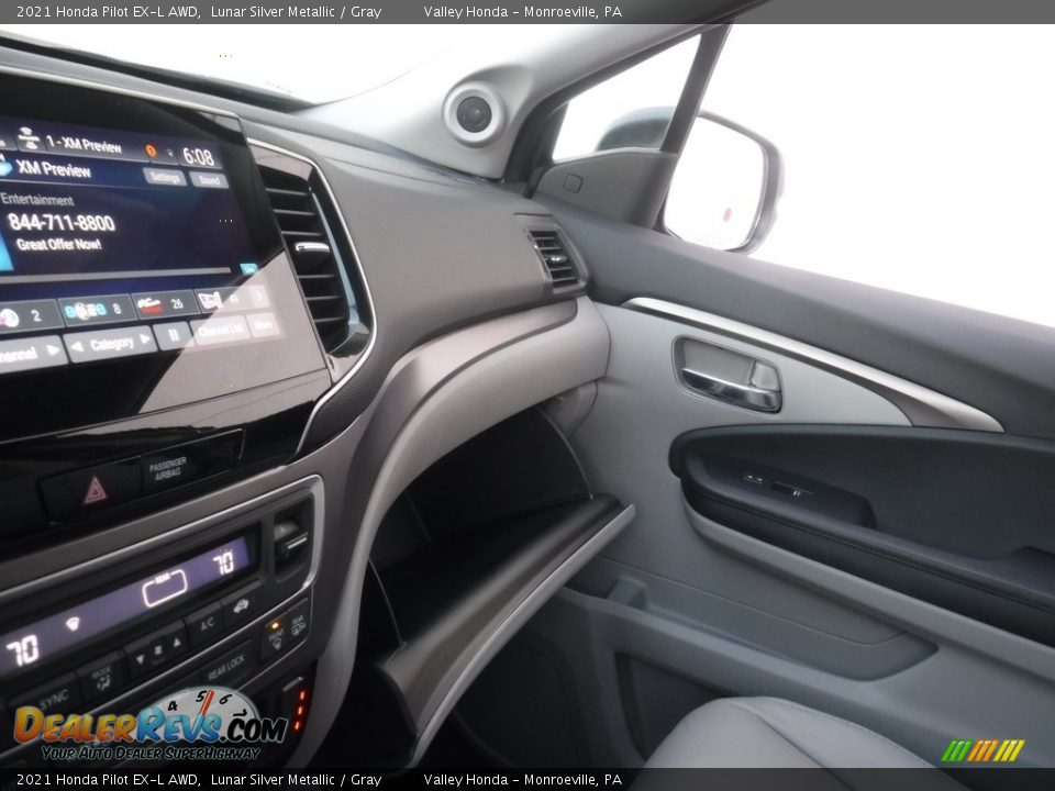 2021 Honda Pilot EX-L AWD Lunar Silver Metallic / Gray Photo #28