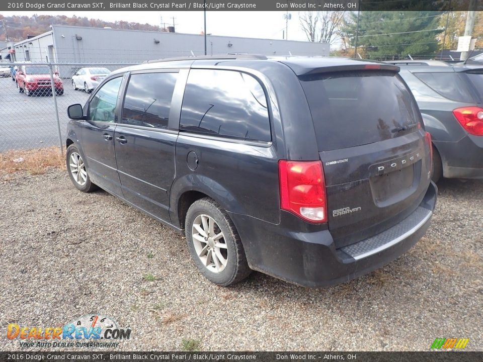 2016 Dodge Grand Caravan SXT Brilliant Black Crystal Pearl / Black/Light Graystone Photo #8