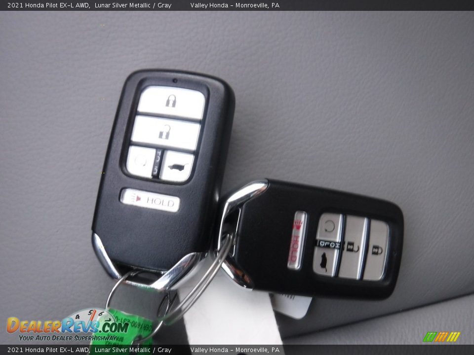 2021 Honda Pilot EX-L AWD Lunar Silver Metallic / Gray Photo #34