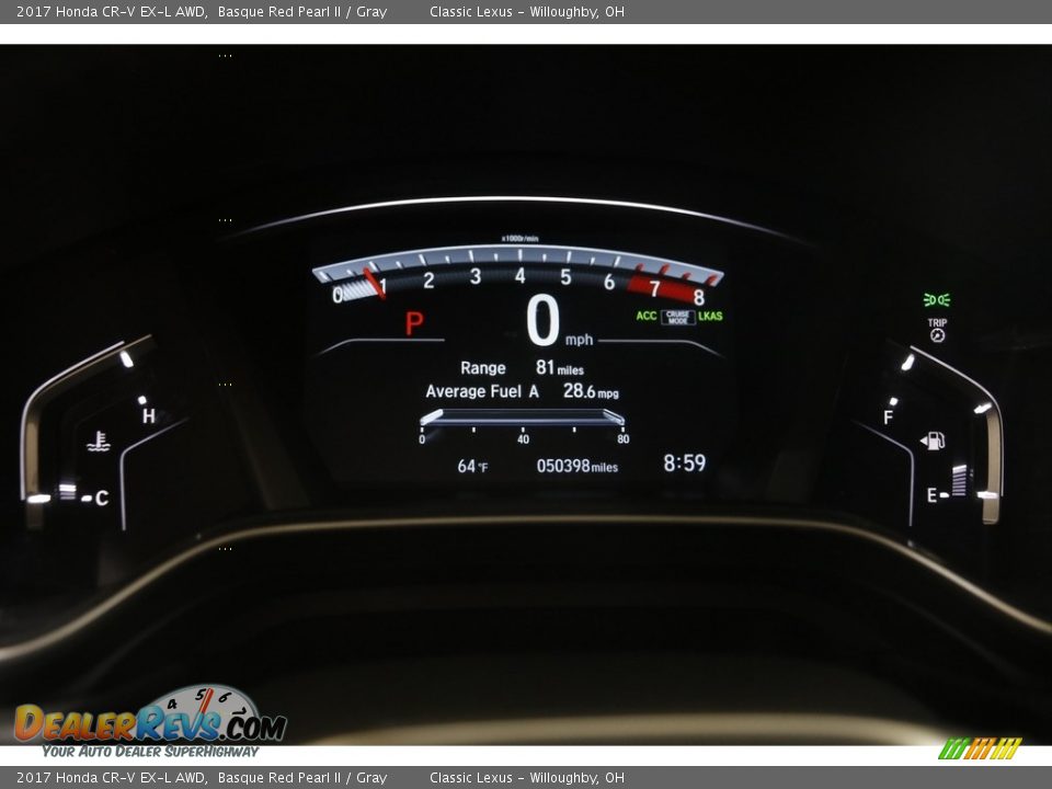 2017 Honda CR-V EX-L AWD Basque Red Pearl II / Gray Photo #8