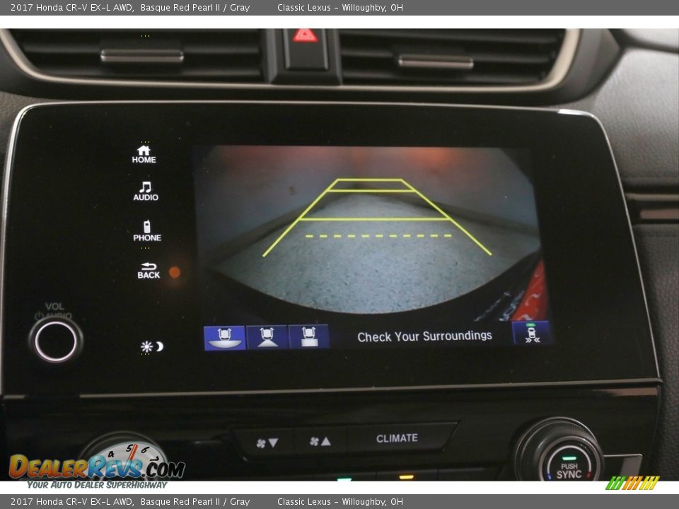 2017 Honda CR-V EX-L AWD Basque Red Pearl II / Gray Photo #12