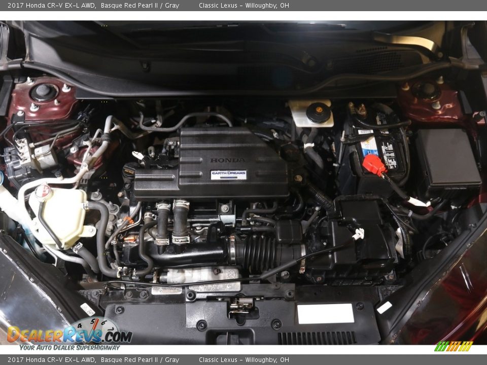 2017 Honda CR-V EX-L AWD Basque Red Pearl II / Gray Photo #21