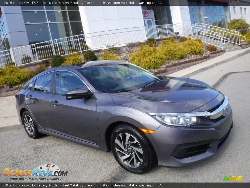 2016 Honda Civic EX Sedan Modern Steel Metallic / Black Photo #1