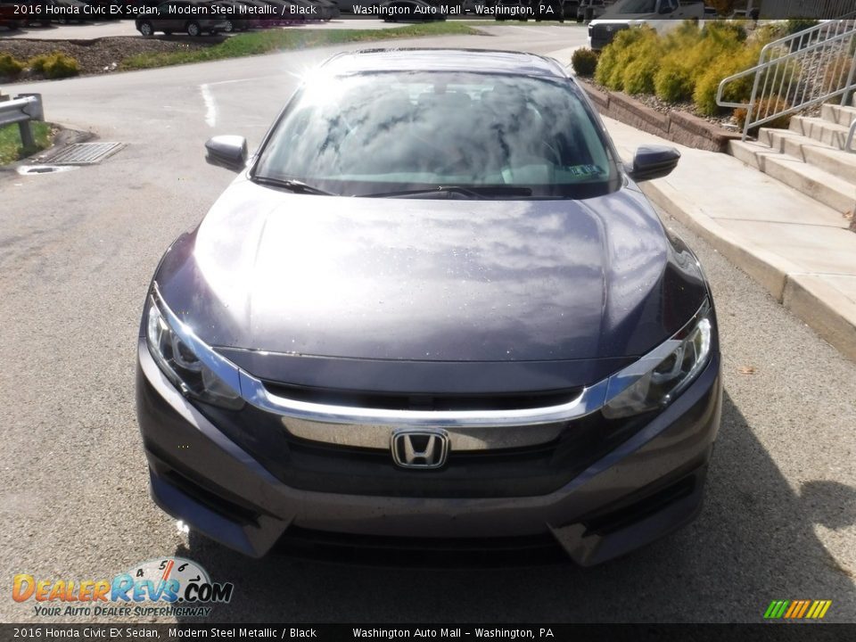 2016 Honda Civic EX Sedan Modern Steel Metallic / Black Photo #8