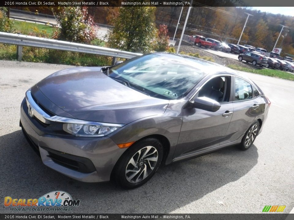 2016 Honda Civic EX Sedan Modern Steel Metallic / Black Photo #9